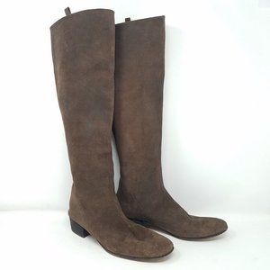 A.Detacher boots brown suede high top‎ pull on 9